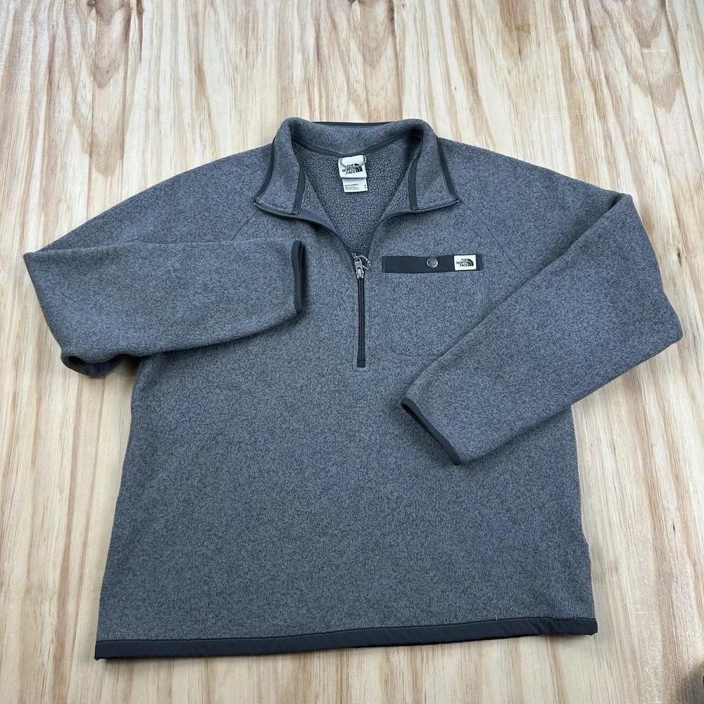The North Face Men's Medium Gray Half Zip Fleece Pullover NF0A5GL2 Outdoor